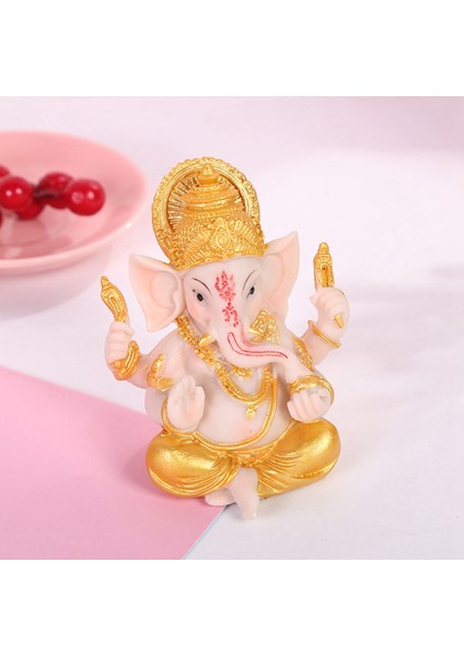 Haidianzi Altın Lord Ganesha Buda Heykeli Fil Tanrı Heykelleri Ganesh Figürleri (Yurt Dışından)