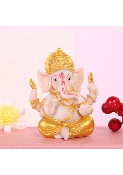 Haidianzi Altın Lord Ganesha Buda Heykeli Fil Tanrı Heykelleri Ganesh Figürleri (Yurt Dışından)