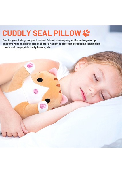 Kawaii Bebek Dolması Hayvan Peluş Kedi Yumuşak Oyuncak Yastık Bebek Oyuncak Hediyeler, Sevimli Yumuşak Peluş Hayvan Yastık Dolması, Kahverengi, 70 cm (Yurt Dışından) modelleri