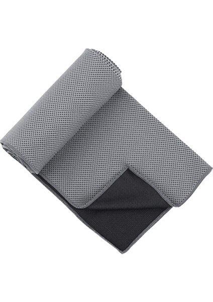 Buz Ipek Havlu Spor Anında Soğutma Buz Havlusu Taşınabilir Açık Seyahat Spor Koşu Yüzmek Havlu Silikon Çanta Gri (Yurt Dışından)