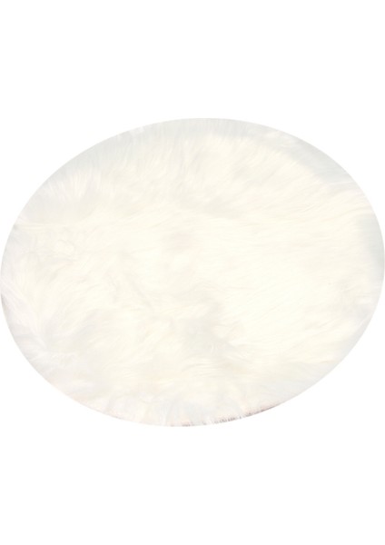 Suni Koyun Derisi Yün Halı 30 x 30 cm Kabarık Yumuşak Uzun Tüylü Dekoratif Halı Yastık Sandalye Koltuk Minderi (Yuvarlak Beyaz) (Yurt Dışından) fiyatları