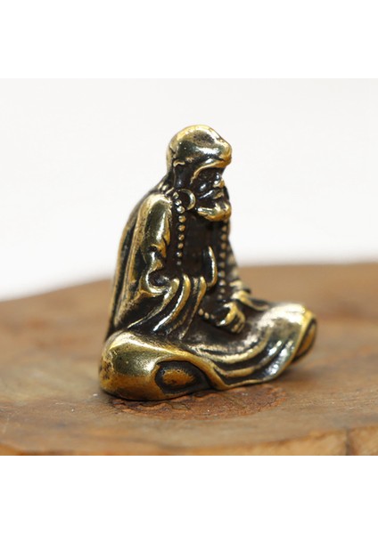 Retro Pirinç Dharma Buda Mini Heykeli Bodhidharma Usta Figürler Masa Dekorasyon El Sanatları Hediyeler Minyatürler (Yurt Dışından) fiyatları