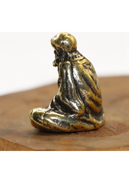 Retro Pirinç Dharma Buda Mini Heykeli Bodhidharma Usta Figürler Masa Dekorasyon El Sanatları Hediyeler Minyatürler (Yurt Dışından) fırsatları