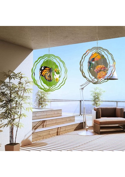Paket Rüzgar Spinner Boşlukları, Güneş Şekli 3D Alüminyum Rüzgar Enerjili Kinetik Heykel, Bahçeler ve Bahçeler Için Spinner Trim (Yurt Dışından) indirimleri