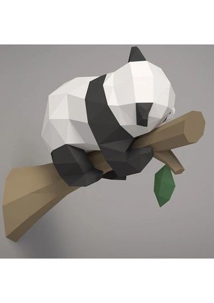 3D Hayvan Kağıt Modeli, Ev Dekorasyonu Için Ağaç Geometrik Origami Üzerinde Panda, Duvar Dekorasyonu, Eğitici Çocuk Oyuncakları, A (Yurt Dışından)