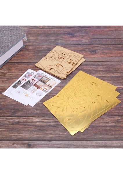 3D Duvar Sticker Duvar Müslüman Etiket Oturma Odası Yatak Odası Dekorasyon Islami Dekorasyon Ev Ayna Duvar Sticker Altın (Yurt Dışından) fiyatları
