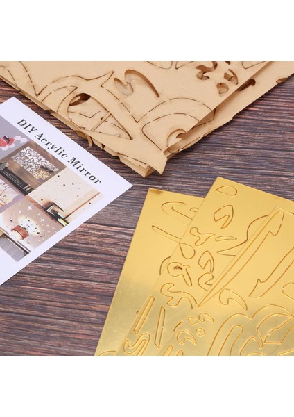 3D Duvar Sticker Duvar Müslüman Etiket Oturma Odası Yatak Odası Dekorasyon Islami Dekorasyon Ev Ayna Duvar Sticker Altın (Yurt Dışından) modelleri