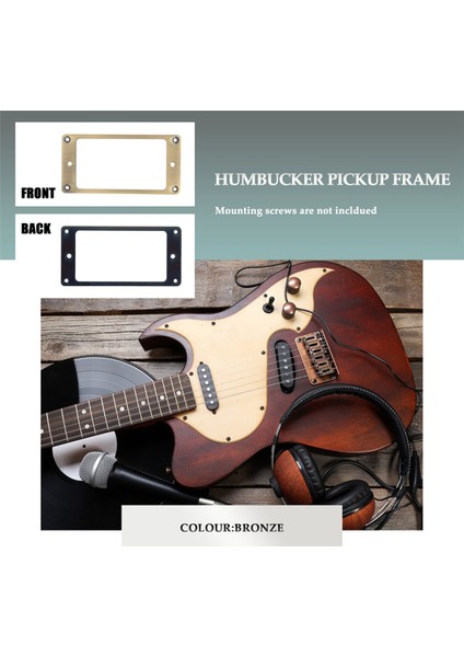 2 Adet Humbucker Pikap Çerçevesi, Elektro Gitar Için Montaj Halkası Kapak Çerçevesi, Pirinç Metal (Yurt Dışından) modelleri