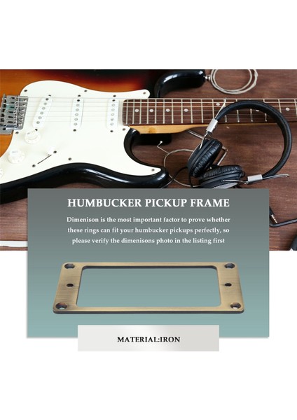 2 Adet Humbucker Pikap Çerçevesi, Elektro Gitar Için Montaj Halkası Kapak Çerçevesi, Pirinç Metal (Yurt Dışından) fırsatları