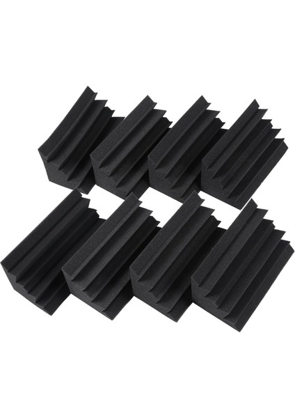 Yeni 8 Paket 4,6 Inç x 4,6 Inç x 9,5 Inç Siyah Ses Yalıtımı Yalıtım Bas Tuzağı Akustik Duvar Köpük Dolgu Stüdyo Köpük Fayans (8 Adet, Siyah) (Yurt Dışından)