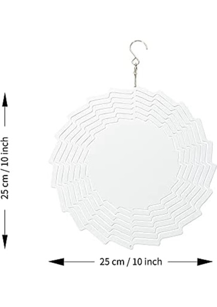 Süblimasyon Rüzgar Spinner Boş, 4 Paket 10 Inç Rüzgar Spinner Asılı 3D Alüminyum Çift Taraflı Süblimasyon Asılı Dekorasyon (Yurt Dışından) fiyatları