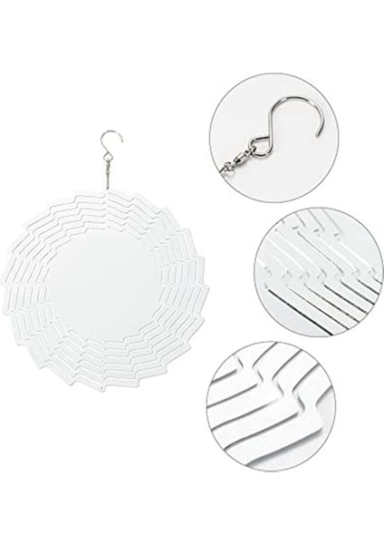 Süblimasyon Rüzgar Spinner Boş, 4 Paket 10 Inç Rüzgar Spinner Asılı 3D Alüminyum Çift Taraflı Süblimasyon Asılı Dekorasyon (Yurt Dışından) modelleri