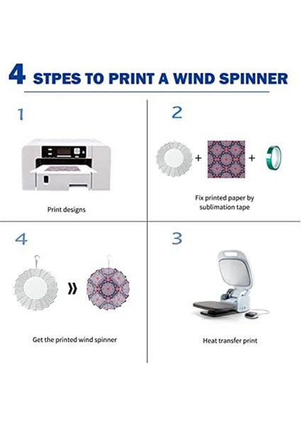Süblimasyon Rüzgar Spinner Boş, 4 Paket 10 Inç Rüzgar Spinner Asılı 3D Alüminyum Çift Taraflı Süblimasyon Asılı Dekorasyon (Yurt Dışından) fırsatları
