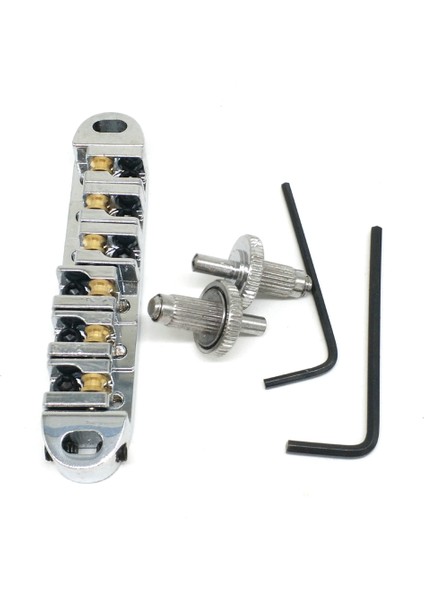 Makaralı Eyer Gitar Köprüsü Makaralı Köprü Lp Topu Köprü Shangju 6 Dize Gitar Elektro Gitar Aksesuarları (Gümüş) (Yurt Dışından)