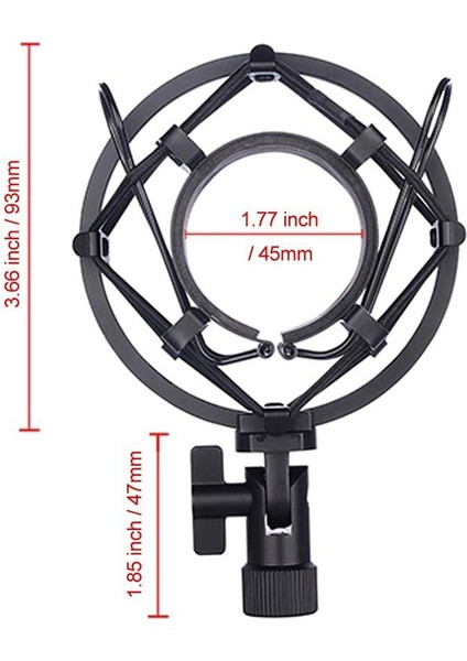 Mikrofon Filtreli Mikrofon Şok Montajı Ön Cam Süspansiyon Şok Montaj Tutucu Klipsi (Yurt Dışından)
