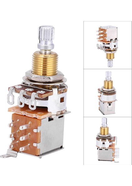 3 Adet A500K Potansiyometre Itme Çekme Anahtarı Gitar Kontrol Pot Elektro Gitar Ton Ses Parçaları Altın (Yurt Dışından)