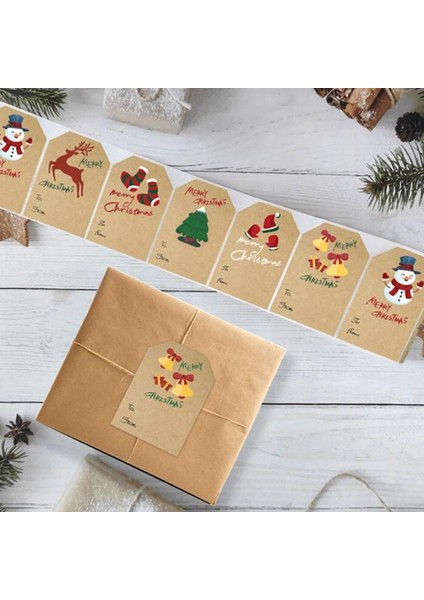 Noel Etiketleri Çıkartmalar, Noel Hediyesi Etiketleri Çıkartmalar, 250 Adet/rulo Noel Hediyesi Etiketleri Tatil Hediyesi Çıkartmalar, 6 Stil (Yurt Dışından)