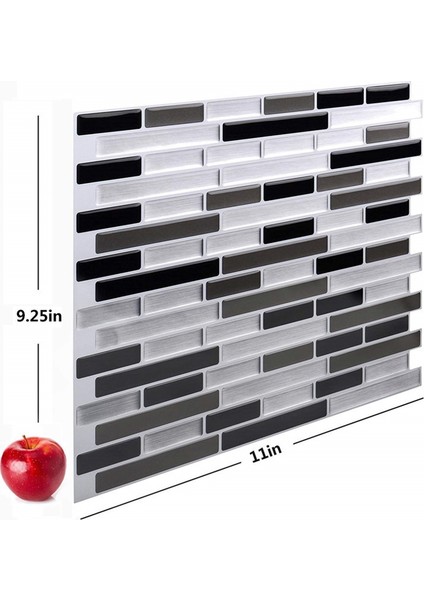 3D Duvar Çıkartmaları Tuğla Duvar Kağıdı Kiremit Mutfak Banyo Backsplash Anti-Kiremit Ev Dekor 28X23.5 cm (Yurt Dışından)