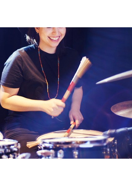 Çift Tambur Fırçaları Geri Çekilebilir Tel Fırçalar Tamburlar Davul Çubukları Fırça + 1 Çift Çubuklar Tambur Fırçaları Çubuklar Tambur Seti (Yurt Dışından) indirimleri