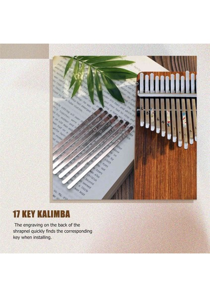 17 Tuşları Kalimba Başparmak Parmak Piyano Dıy Tuşları + Köprü + Tuning Çekiç Kiti Müzik Aleti Parçası Aksesuarları (Yurt Dışından)