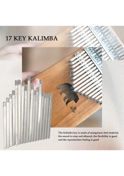 17 Tuşları Kalimba Başparmak Parmak Piyano Dıy Tuşları + Köprü + Tuning Çekiç Kiti Müzik Aleti Parçası Aksesuarları (Yurt Dışından)