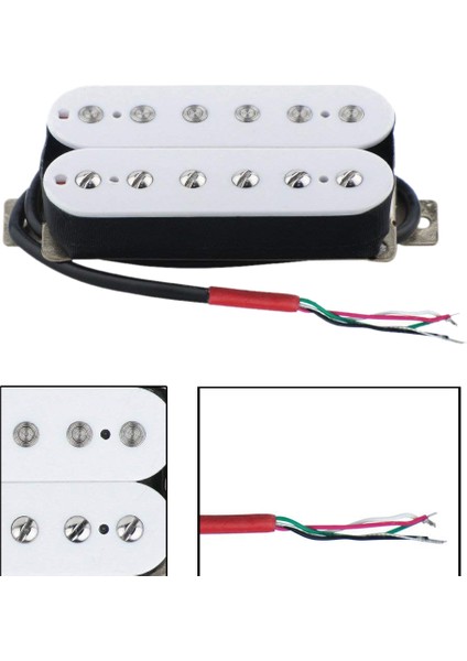 Elektro Gitar Humbucker Manyetikler Köprü Alnico V Pikap Beyaz (Yurt Dışından)