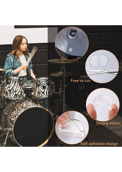 28 Adet Davul Sönümleyiciler Jel Pedler Silikon Davul Susturucular 3 Renk Davul Sönümleme Pedleri Davul Dilsiz Pedleri Davul Ton Kontrolü (Yurt Dışından) indirimleri