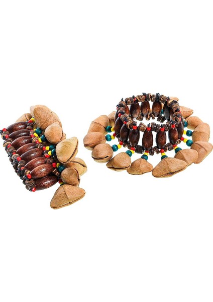 Adet Tohum Kabuğu Dans Bilezikleri, Dans, Yoga, Meditasyon, Asmr ve Ses Terapisi Için Somun Bandı Bilek Çanları (Yurt Dışından)