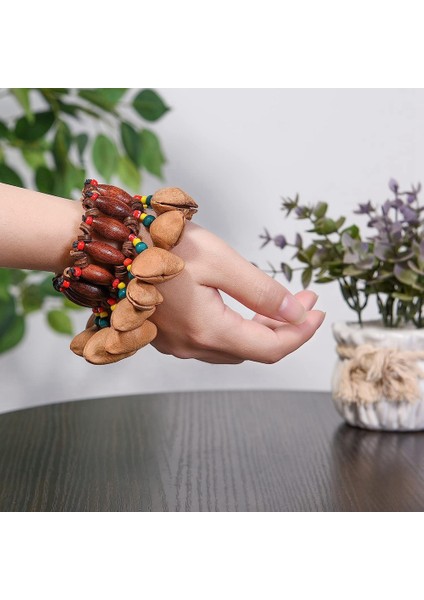 Adet Tohum Kabuğu Dans Bilezikleri, Dans, Yoga, Meditasyon, Asmr ve Ses Terapisi Için Somun Bandı Bilek Çanları (Yurt Dışından) modelleri