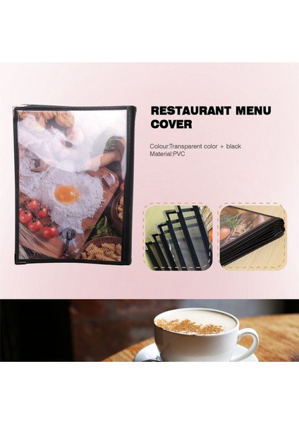 A4 Boyutunda Şeffaf Restoran Menü Kapakları Kitap Stili Cafe Bar 10 Sayfa 20 Görünüm (Yurt Dışından)