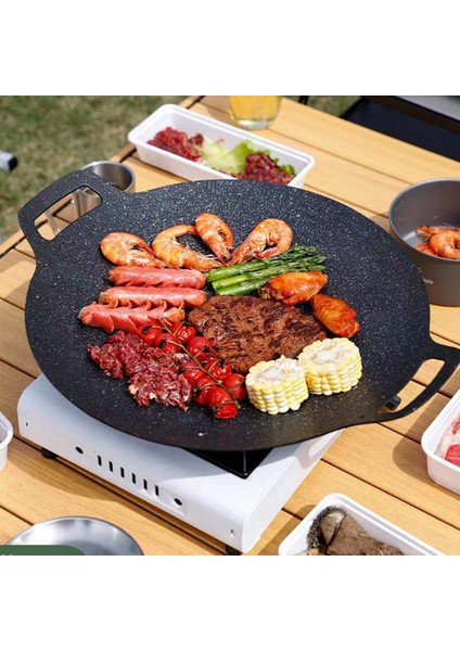 Kore Barbekü Yapışmaz Fırın Tepsisi Yuvarlak Barbekü Izgara Plakası Izgara Yapışmaz Yuvarlak Fırın Tepsisi (Evrensel 30 Cm) (Yurt Dışından)