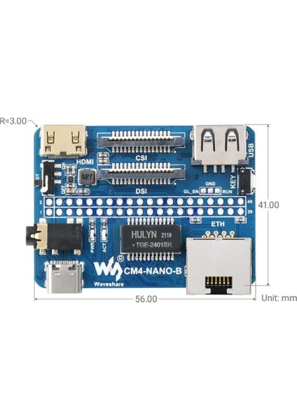 Raspberry Pi Için Waveshare Cm4-Nano-B Hesaplama Modülü 4 Lite/emmc Genişletme Kartı Için Genişletme Kartı (Yurt Dışından)