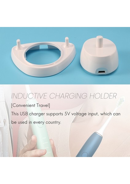 Braun Oral B Diş Fırçası Yedek Şarj Cihazı Güç Kaynağı Endüktif Şarj Tutucu Model 3757 USB Kablosu Beyaz (Yurt Dışından)
