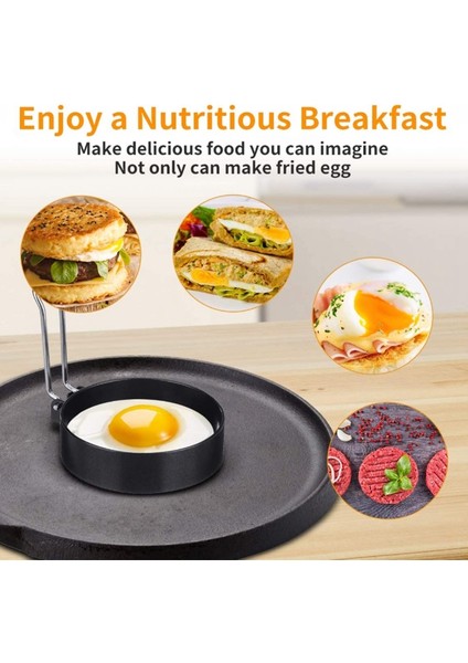 Yuvarlak Yumurta Gözleme Makinesi Kalıp, Yapışmaz Daire Şekillendirici Kalıp, Mcmuffin Kızartma Veya Yumurta Şekillendirme Için Mutfak Pişirme Aracı (Yurt Dışından)
