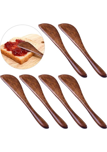 10 Paket Ahşap Tereyağı Bıçağı, 6 Inç Baharat Bıçakları Ahşap Süper Kullanışlı Mutfak Eşyaları Jöle Serpme Makinesi (Yurt Dışından)
