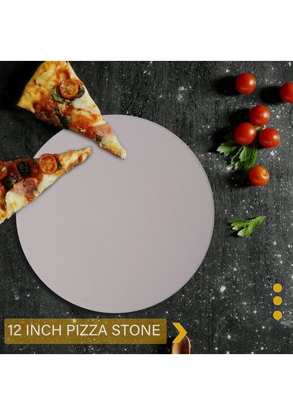 12 Inç Seramik Pizza Taşı Pizza Pişirme Taşı / Tavası, Izgara ve Fırın Için Mükemmel - Termal Dirençli, Dayanıklı ve Güvenli (Yurt Dışından)