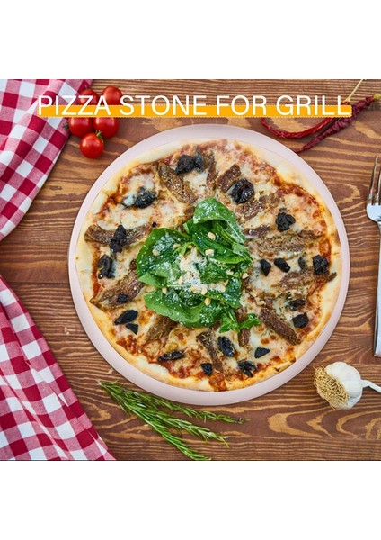 12 Inç Seramik Pizza Taşı Pizza Pişirme Taşı / Tavası, Izgara ve Fırın Için Mükemmel - Termal Dirençli, Dayanıklı ve Güvenli (Yurt Dışından) modelleri