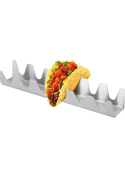Adet Paslanmaz Çelik W Şeklinde Burrito Krep Standı Taco Tutucu Kabuk Pişirme Yiyecek Rafı Bulaşık Makinesi Fırın Izgara (Yurt Dışından)