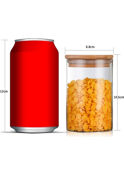 12 Adet Cam Kavanoz Seti (300 Ml), Bambu Kapaklı Şeffaf Baharat Kavanozları, Mutfak Tezgahı Organizatör Için Gıda Saklama Kavanozları Kutuları (Yurt Dışından) fiyatları