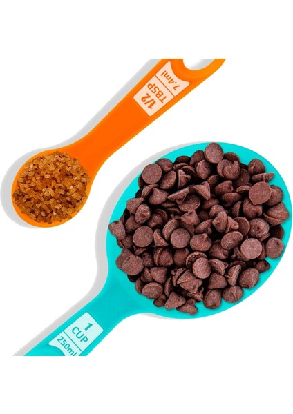 12 Adet Plastik Ölçme Bardak ve Kaşık Seti, Renkli Mutfak Ölçü Aletleri, Pişirme ve Pişirme Için Harika (Rastgele Renk) (Yurt Dışından)