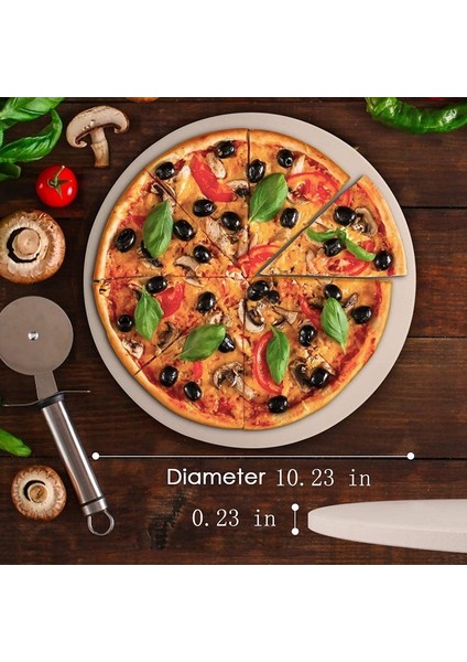 Pizza Taşı, Izgara ve Fırın Için Yuvarlak Pizza Taşı, Pizza Yapımı, Biftek, Kalın Inç Kordiyerit Pizza Tavası, Yemek Pişirme ve Pişirme (Yurt Dışından)