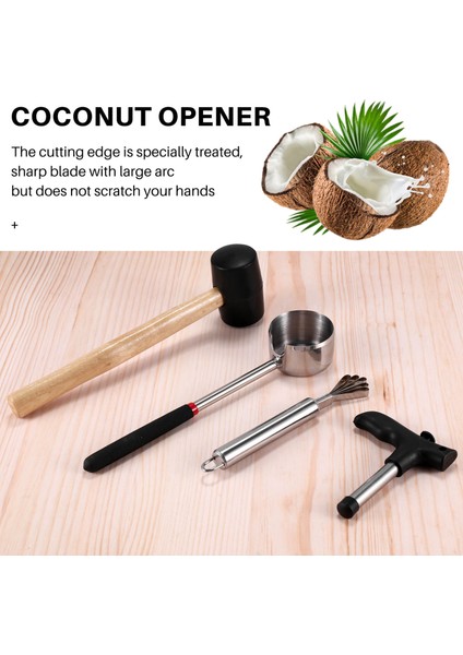Paket Hindistan Cevizi Açıcı Alet Seti Genç Hindistan Cevizi Için Paslanmaz Çelik Hindistan Cevizi Açıcı Kiti Coco Jack Açıcı Kiti (Yurt Dışından) fırsatları