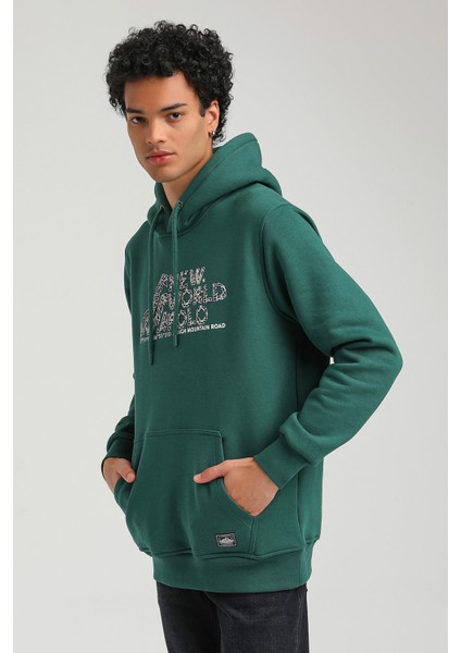 Kapüşonlu Yeşil Slim Fit Hoodie 23FWM64051 indirimleri
