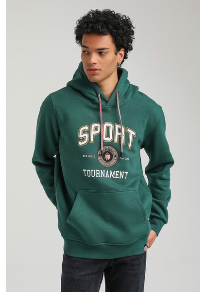 Kapüşonlu Yeşil Slim Fit Hoodie 23FWM64052 fiyatları