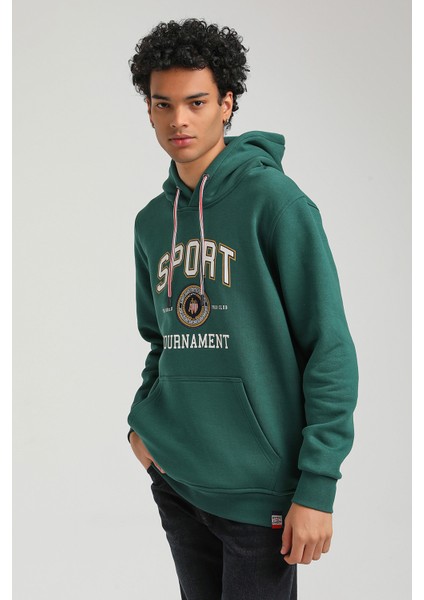 Kapüşonlu Yeşil Slim Fit Hoodie 23FWM64052 fırsatları