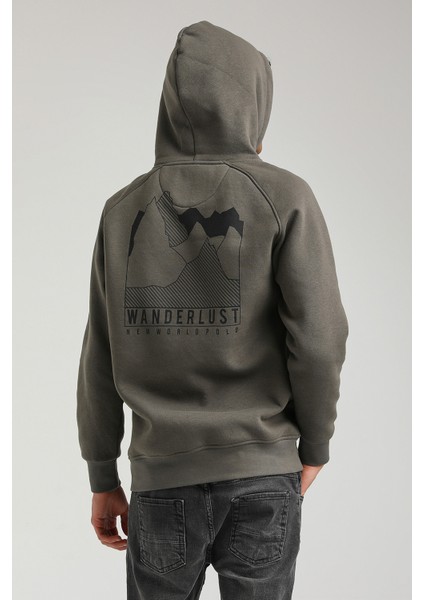 Kapüşonlu Haki Slim Fit Hoodie 23FWM64042 fiyatları
