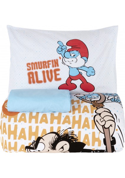 Smurfs Catch Tek Kişilik Nevresim Takımı