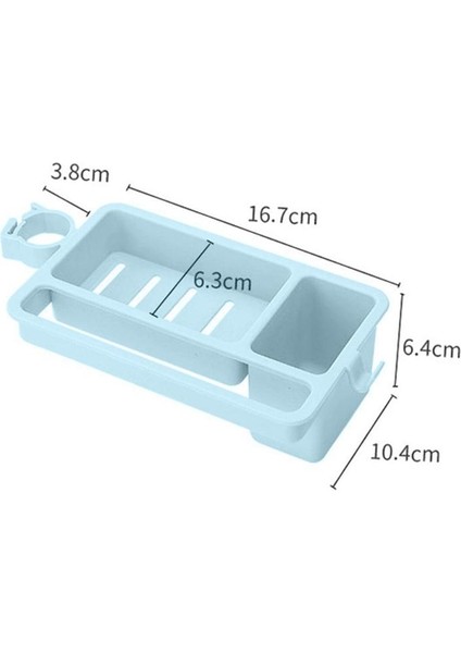 Plastik Sabun Tabakları Kutu Tutucu Depolama Drenaj Mutfak Aksesuarları 21.5-2.2cm Musluk 16.7X10.4X6.4CM (Yurt Dışından)