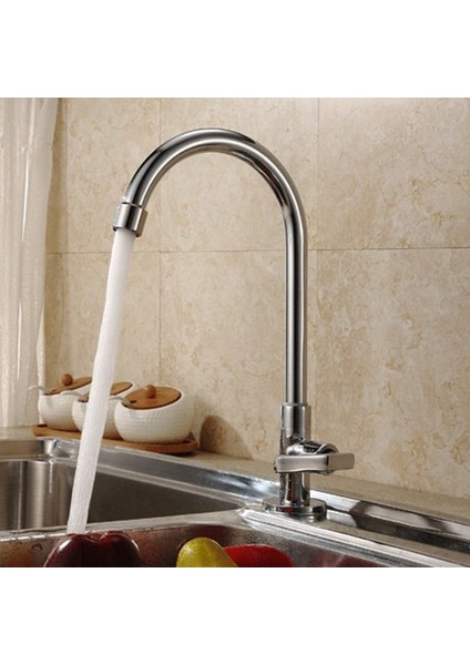 Yardımcı Aletler Tapcet G1/2 ''dönen Tek Seviye Krom Soğuk Su Muslukları Musluk Mutfak Havzası Lavabo (Yurt Dışından)