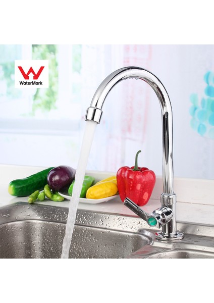 Yardımcı Aletler Tapcet G1/2 ''dönen Tek Seviye Krom Soğuk Su Muslukları Musluk Mutfak Havzası Lavabo (Yurt Dışından)